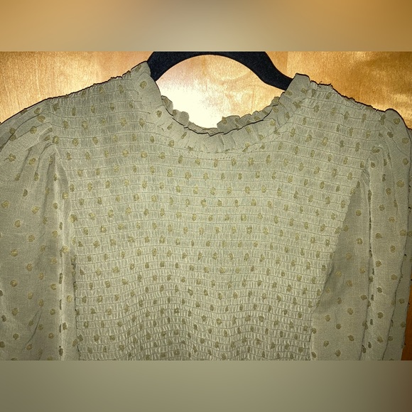 Tiered mini dress- color: olive - size small - Picture 6 of 10